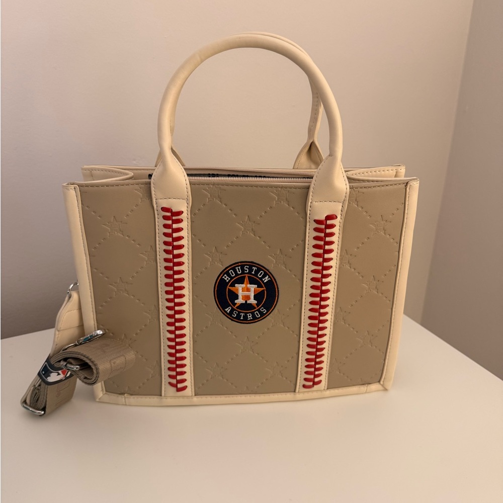 MLB Beige and Red Tote Bag